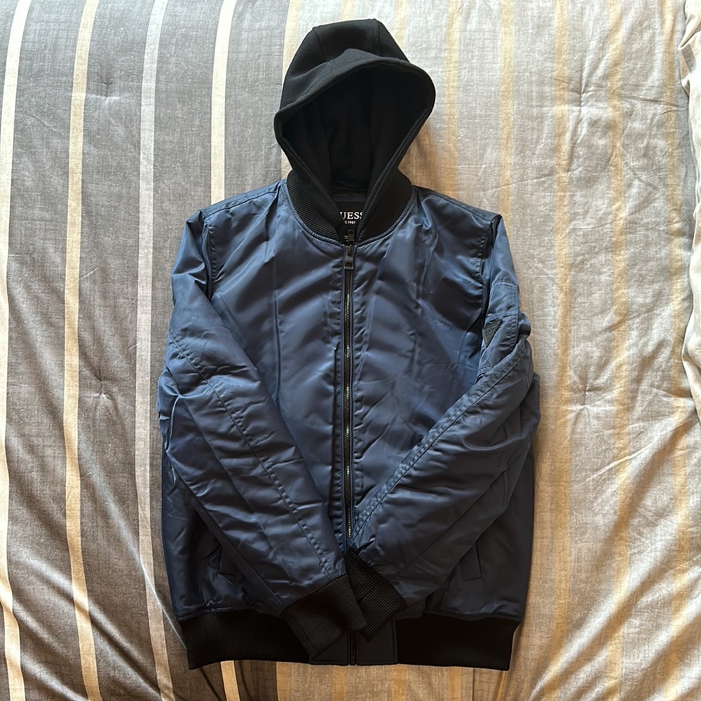 Men's Bomber Jacket With Removable Hooded Inset (Near… Gem